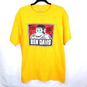 Ben Davis Men's Gold T-Shirt Graphic Workwear Gorilla Logo Plenty Tough Size L
